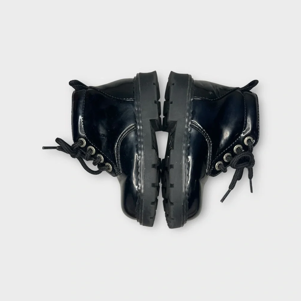 Gymboree Vintage Colorful Tag Black Combat Boots - Picture 5 of 8